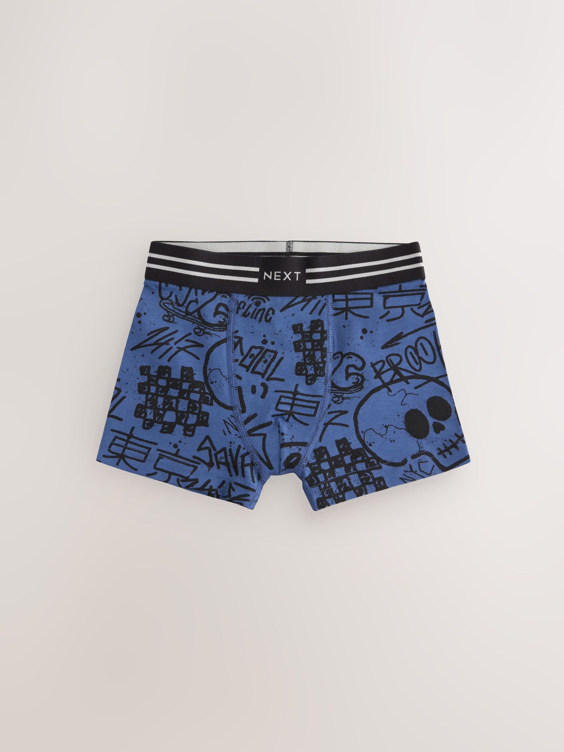 Grafitti doodshoofd print - Verpakking van 5 trunks (3-16jr)