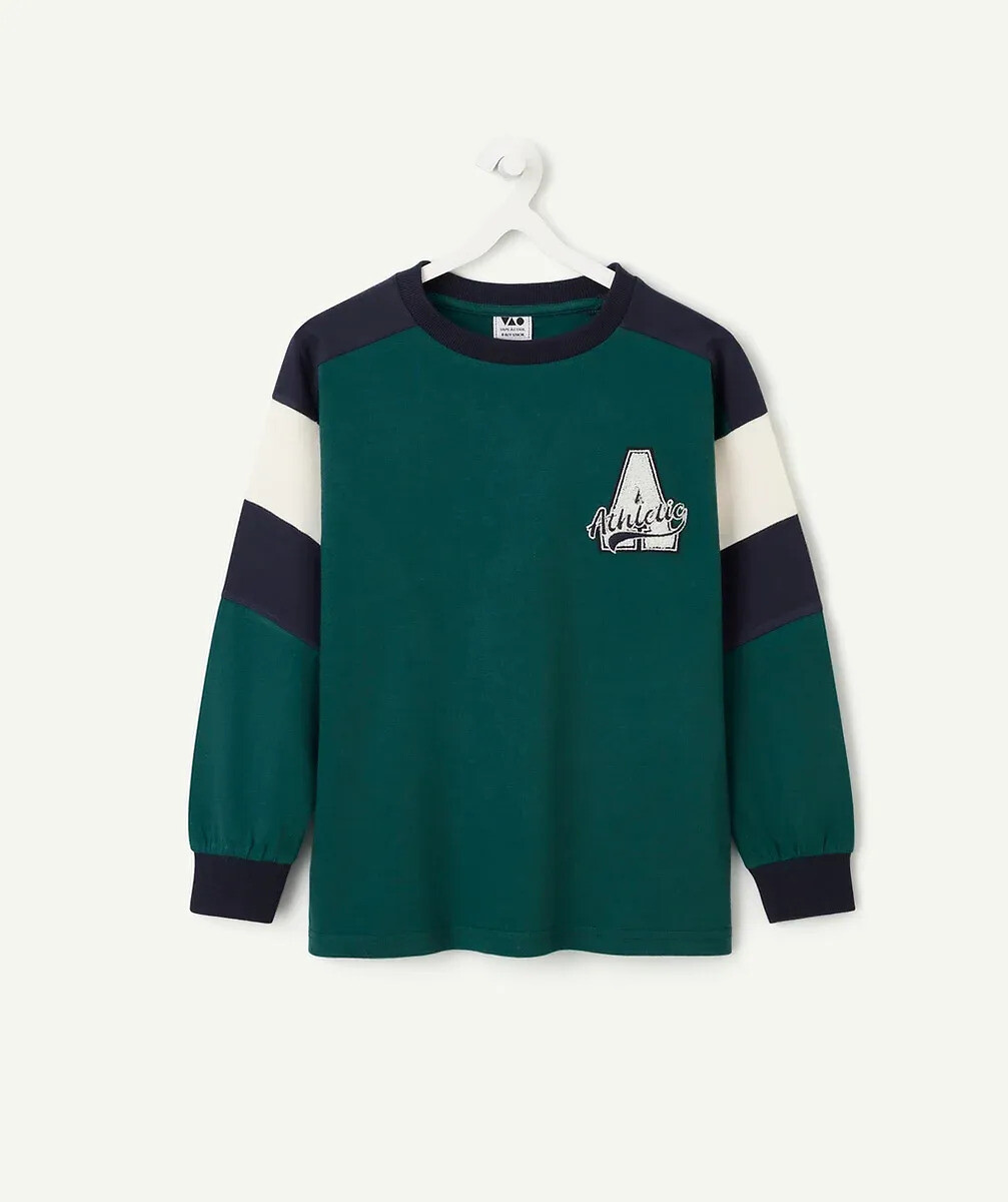 TAPE A L'OEIL<br>Camiseta de manga comprida colorblock, algodão orgânico