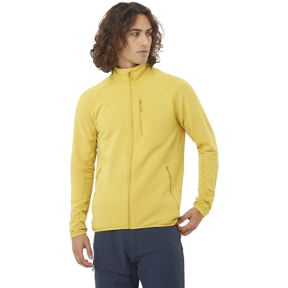 Salomon Essential Lightwarm Midlayerjacke Herren cress green