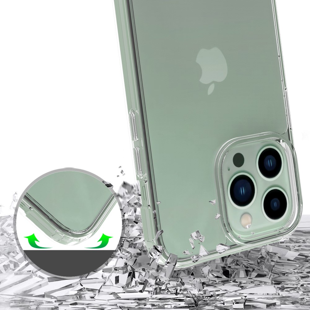 iPhone 14 Pro Max Hybrid Hülle TPU Bumper mit Acryl Rückseite - Transparent