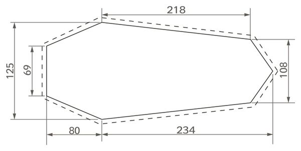 Bâche de sol Vaude Hogan UL 2P Gris