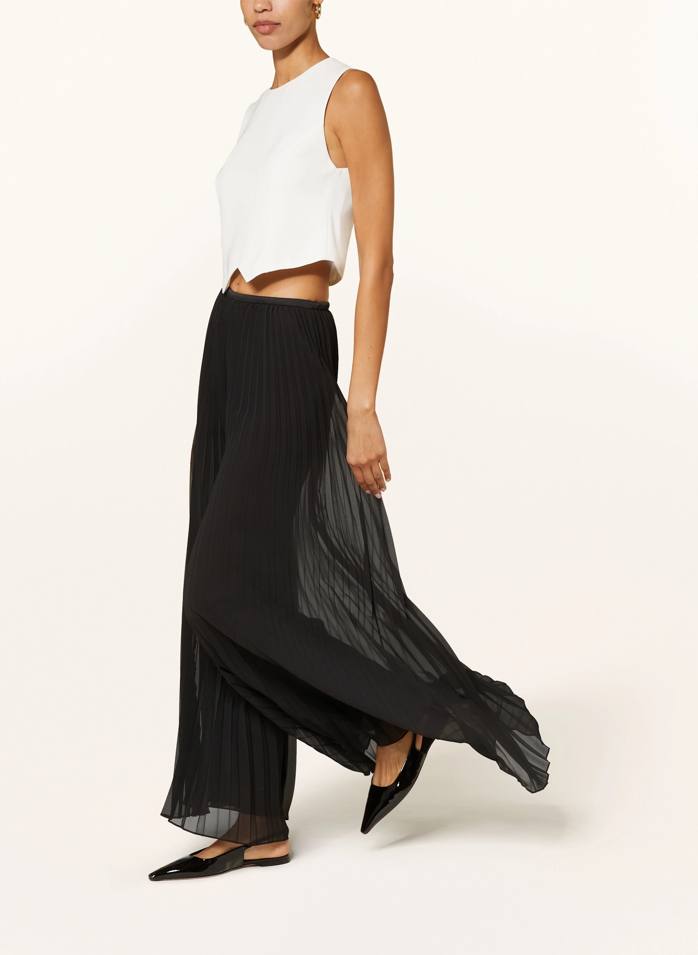 EMPORIO ARMANI Marlenehose aus Plissee