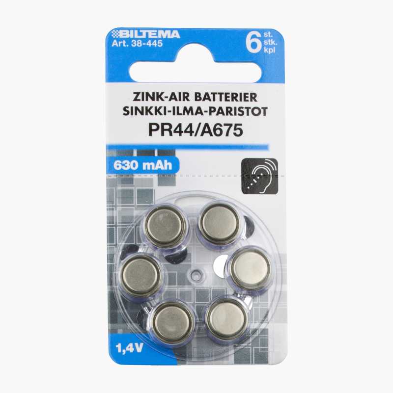 PR44 Zink-Air batteri, 6-pakning