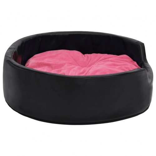 Cama VidaXL preta e rosa com almofada para cães e gatos