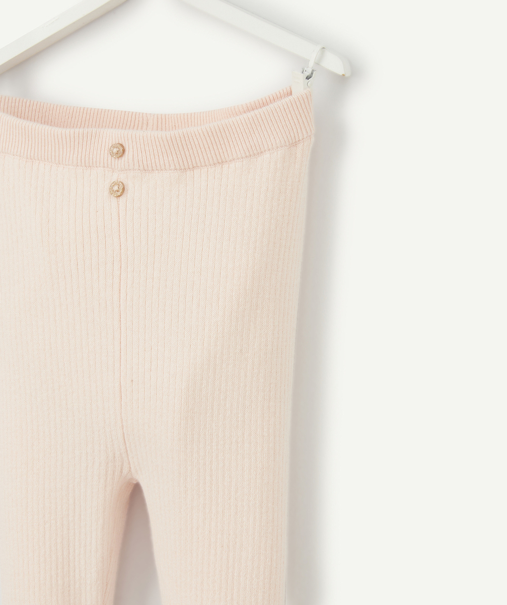 LEGGING CÔTELÉ ROSE BÉBÉ FILLE