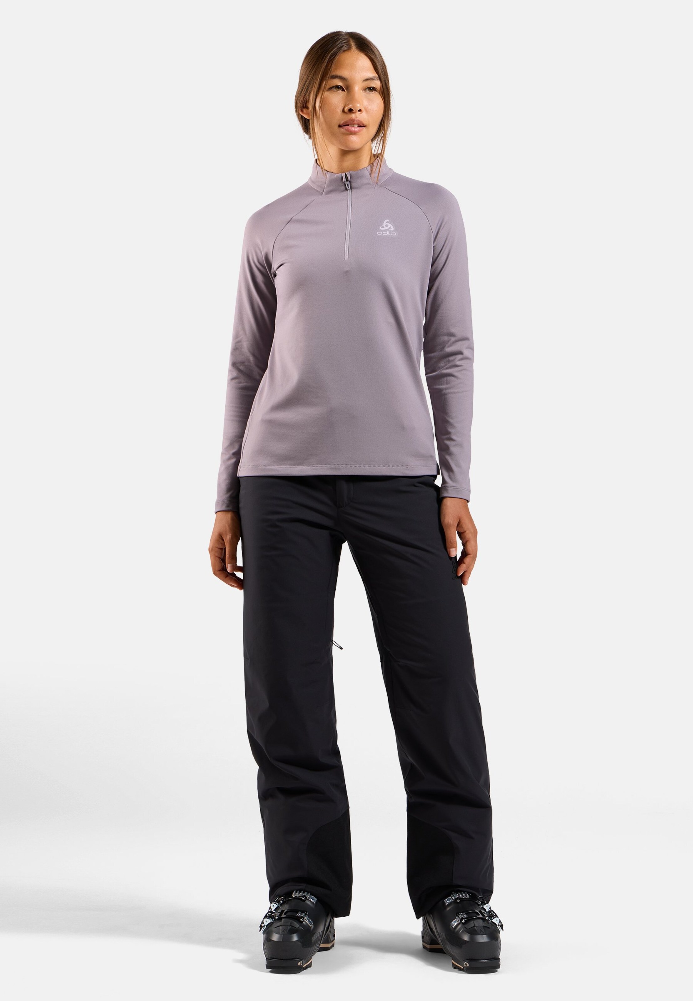 Essentials Light Mid Layer mit Halbreissverschluss in gray ridge