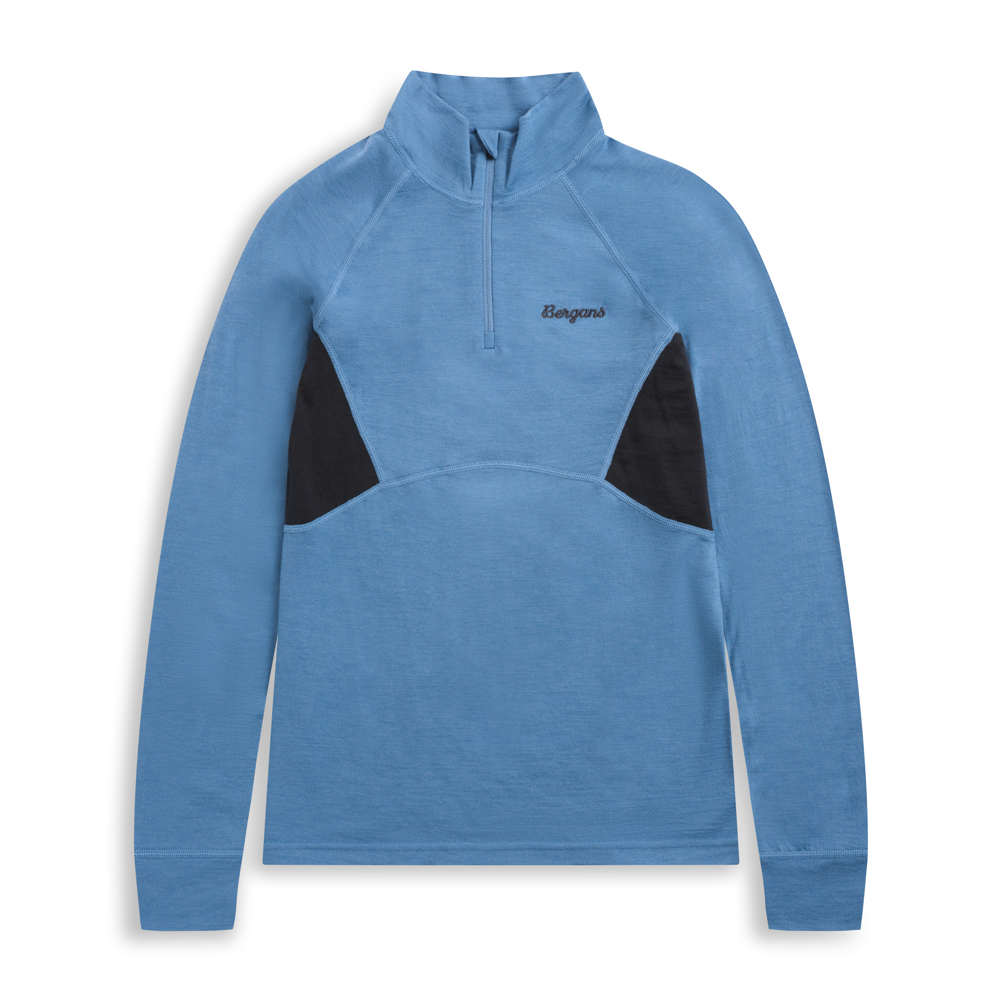 Inner:Pure Merino Youth Half Zip Elemental Blue / Dark Shadow Grey