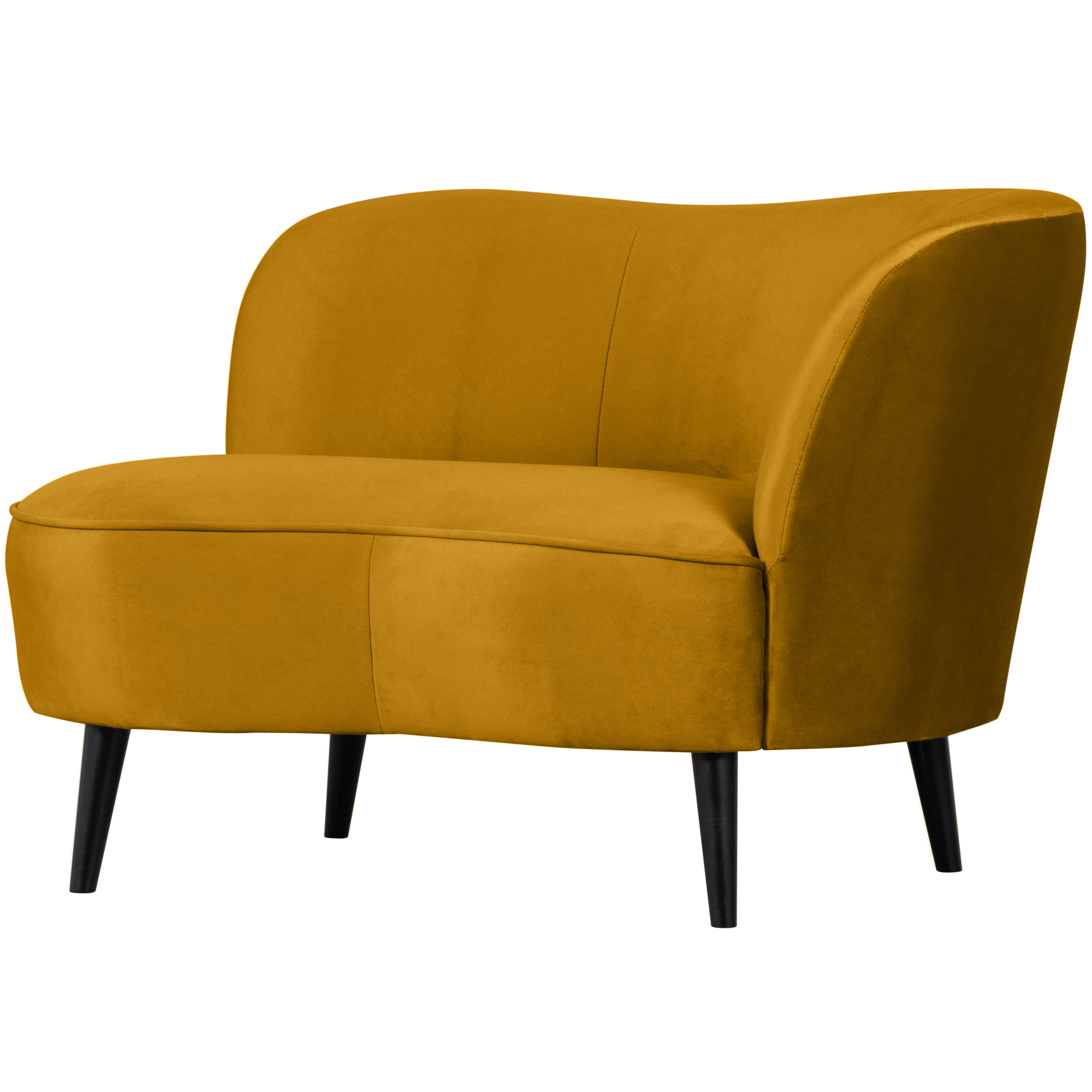 Lounge fauteuil Sara Sara Lounge Fauteuil Rechts - Fluweel - Oker