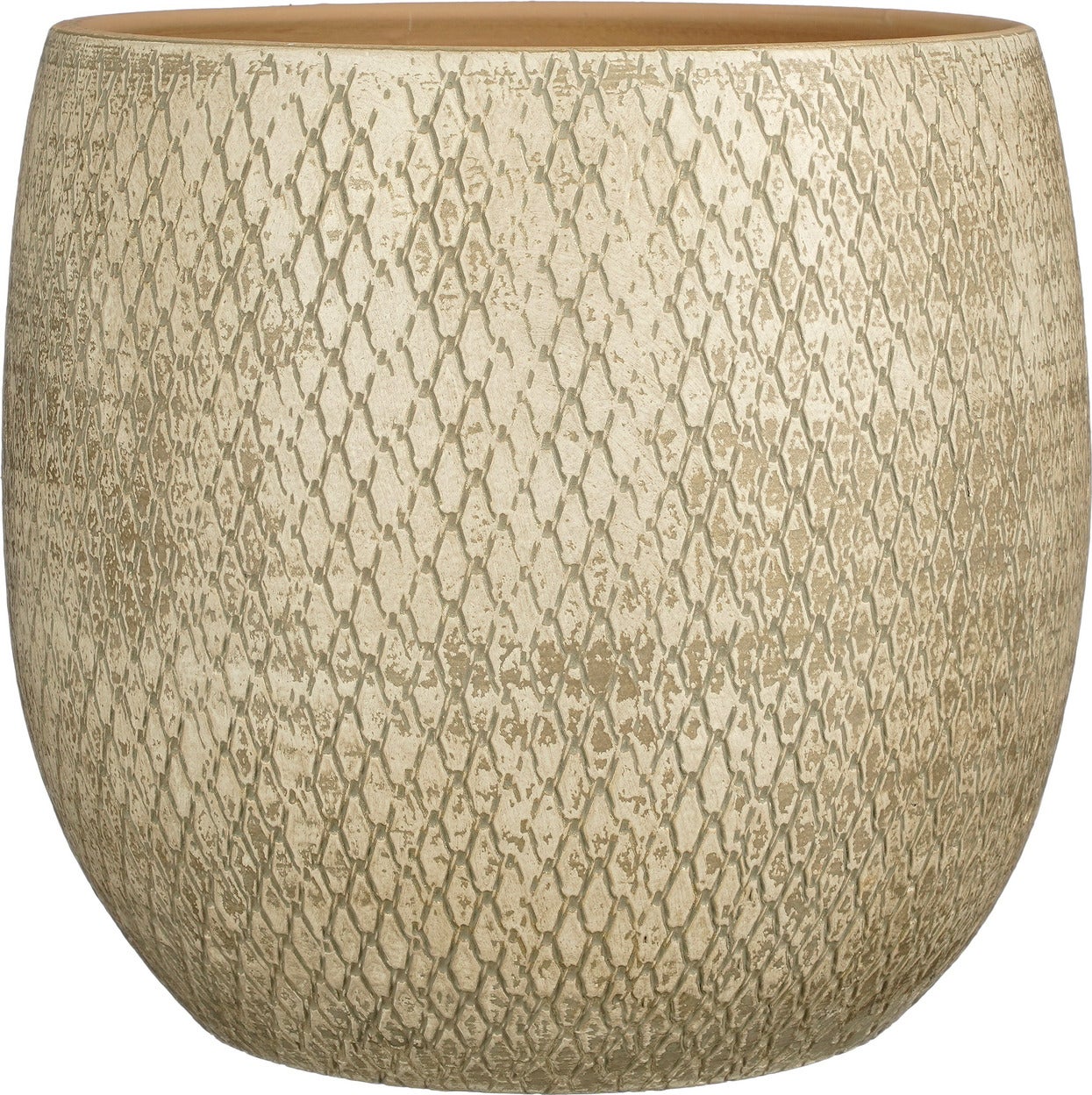 Mica Decorations bloempot Madeira crème D 32 H 32 cm