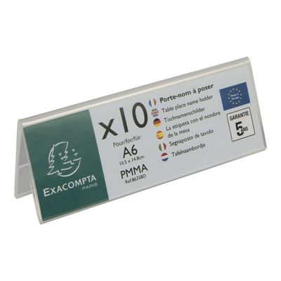 Exacompta - 10 Porte noms - A6 plié