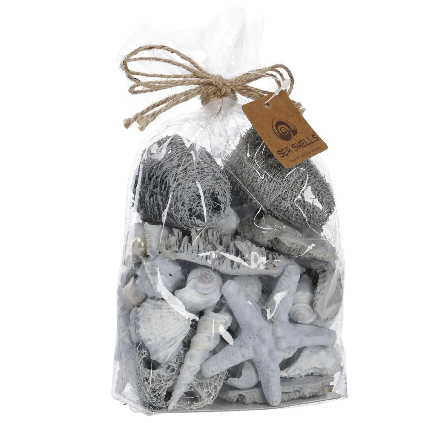 Potpourri Seestern/Muscheln, hellblau
