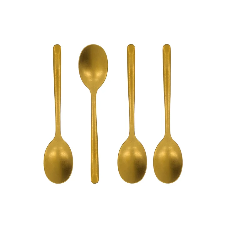 Nicolas Vahé - Spoon Teelöffel, antikgold-finish (4er-Set)