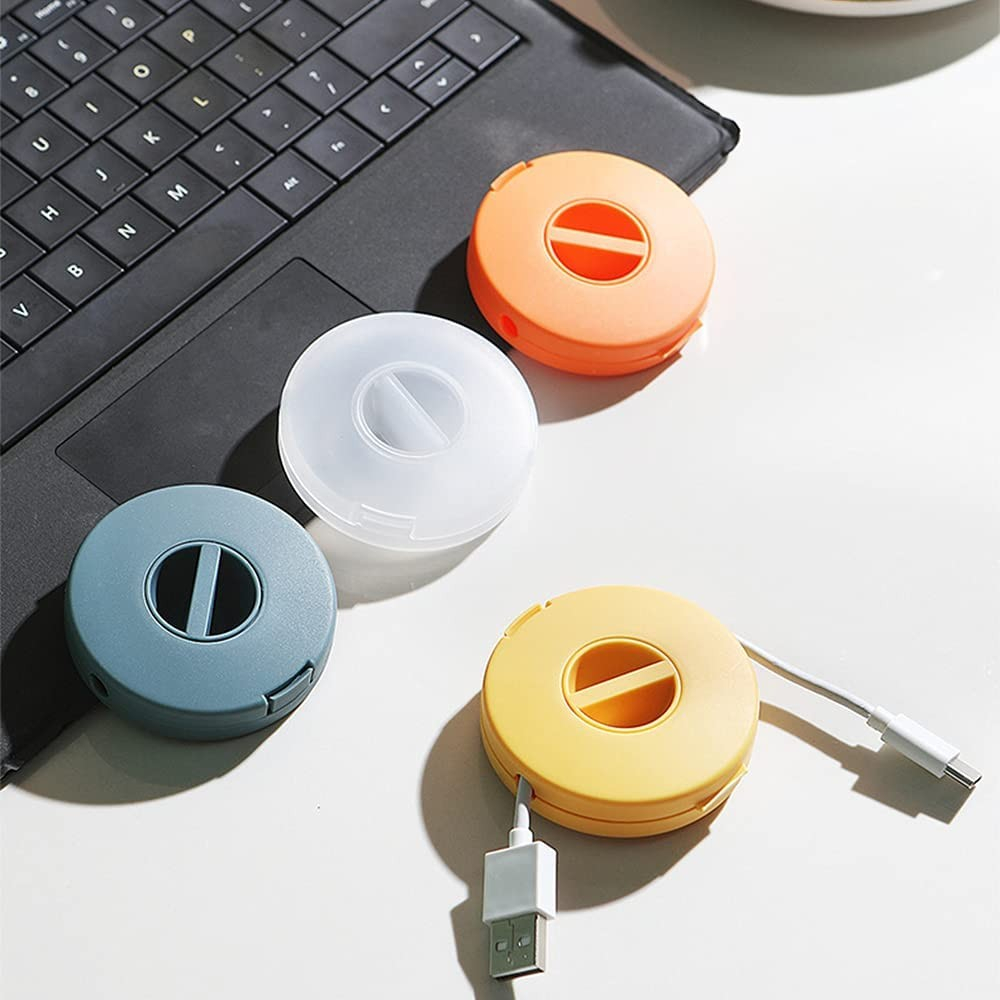 (4er Set) Kabel Organizer Aufrollbarer Kabelhalter Vielzweck Kabelführung - Bunt