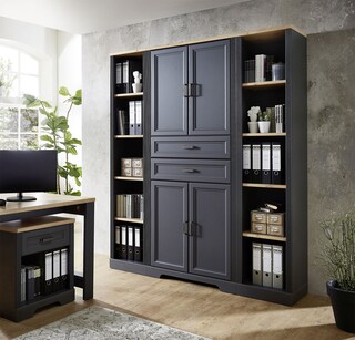 CASAVANTI Aktenschrank JASMIN Graphit/ Artisan Eiche