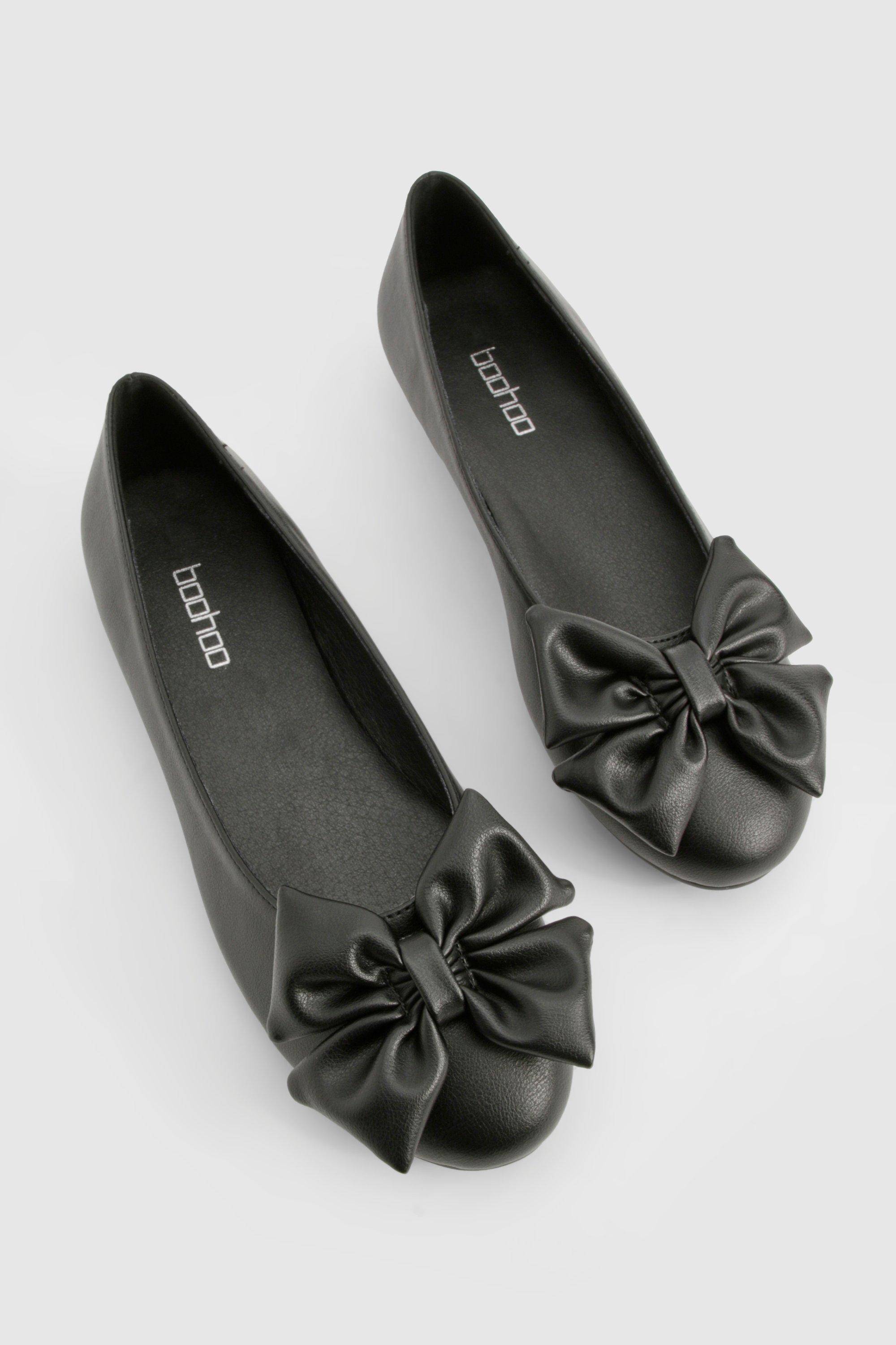 boohoo Ballerine à bout rond avec nœud