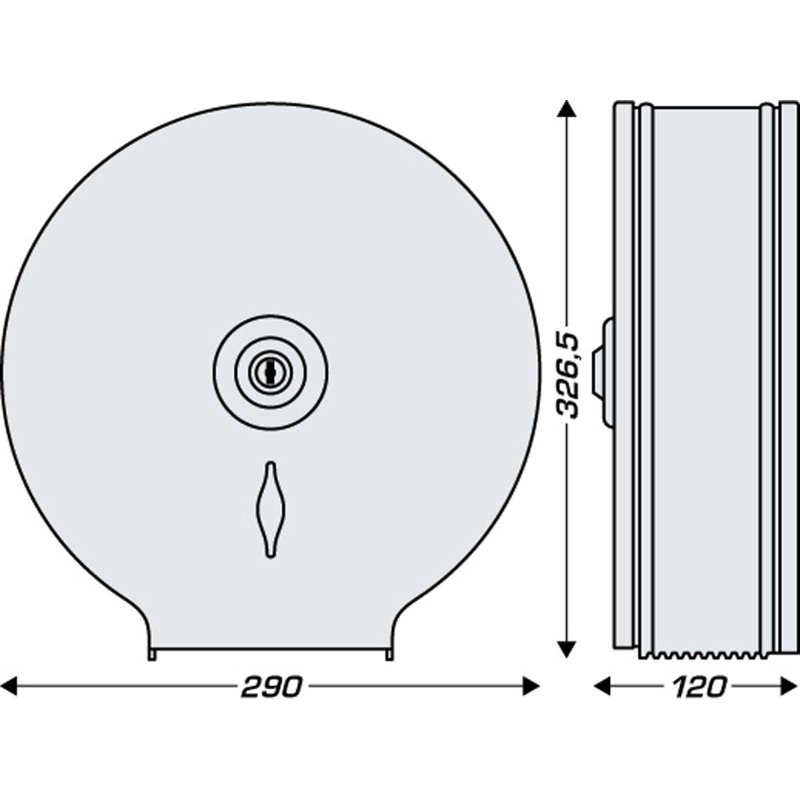 Distributeur papier toilette rouleau jumbo JVD métal blanc