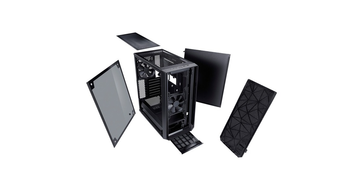 Fractal DesignMeshify C midi tower behuizing  (Zwart | 2x USB-A | Tempered Glass)