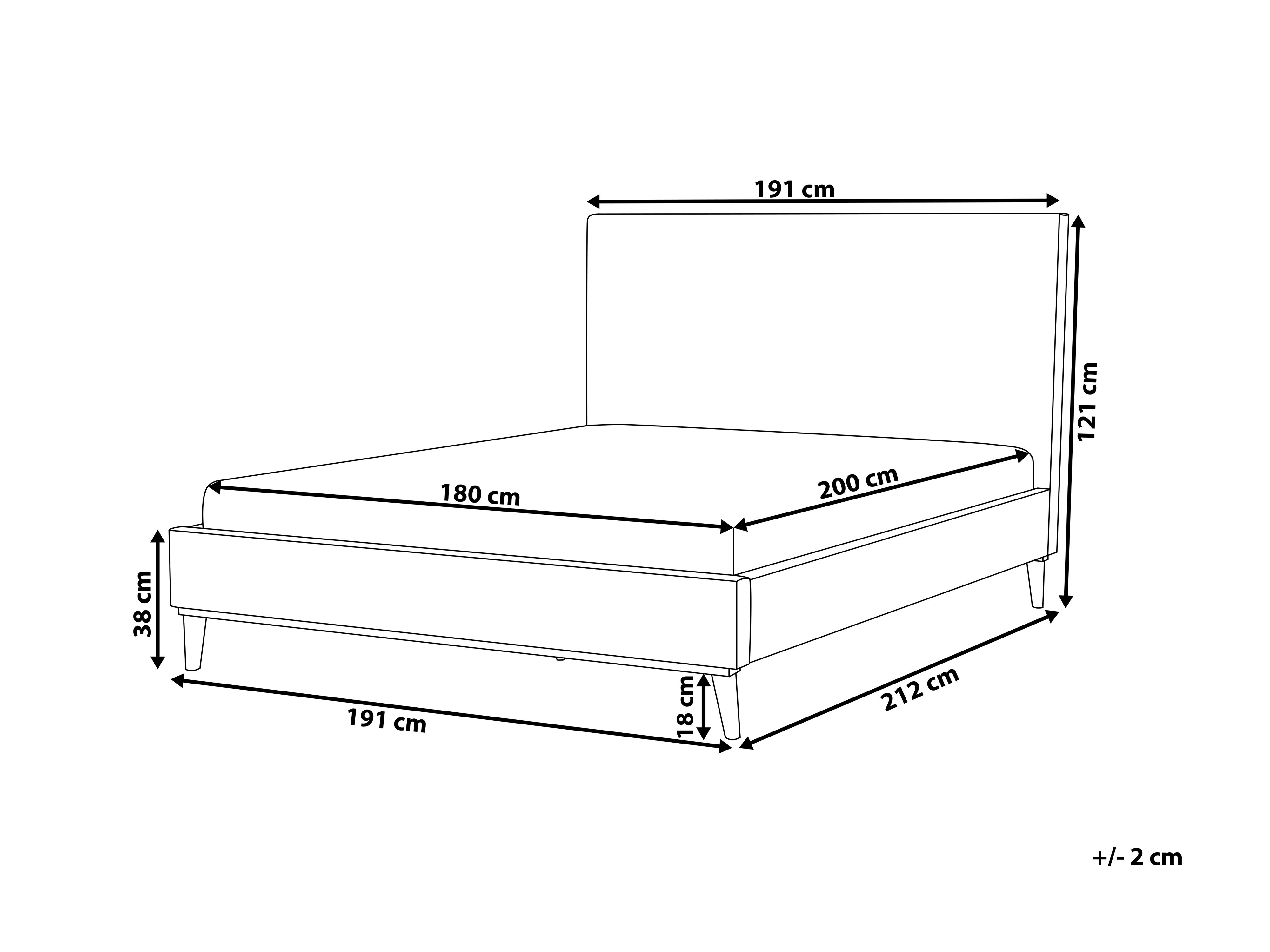 Bed Fluweel BAYONNE 180 x 200 cm Roze