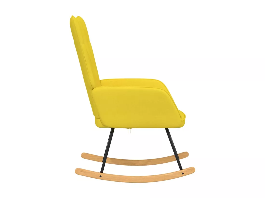 Chaise à bascule Jaune moutarde Tissu