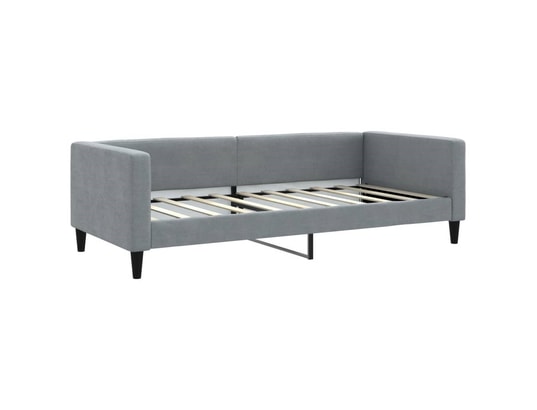 VIDAXL - Lit de jour avec gigogne et matelas gris clair 90x190 cm tis...