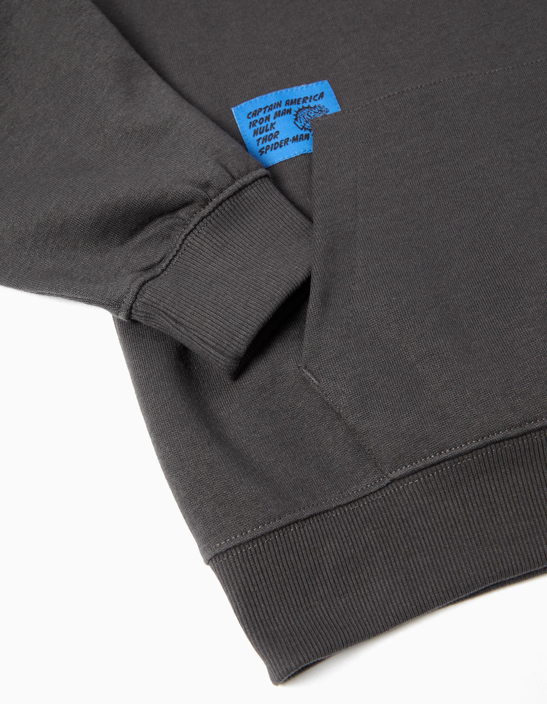Sweatshirt de Felpa Capuz 'Marvel' ©Disney, Menino, Cinzento Escuro