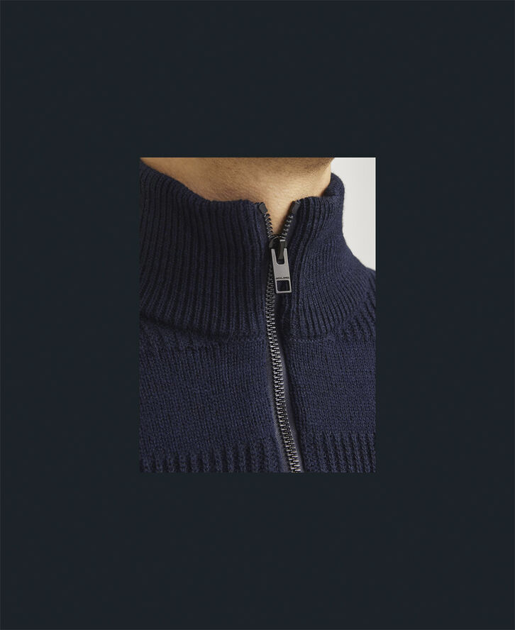 JJ-REBEL JREBTOBY KNIT HALF ZIP Sky captain
