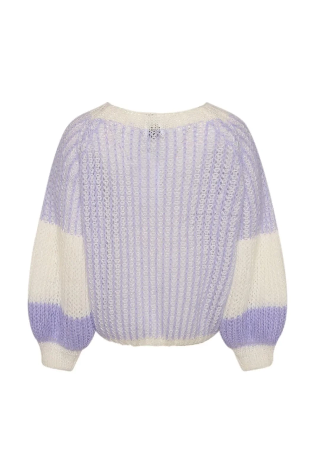 Noella Liana Knit Sweater lavender white