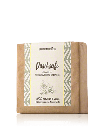 puremetics Natur-Seifen Duschseife Olive Mohn 100g