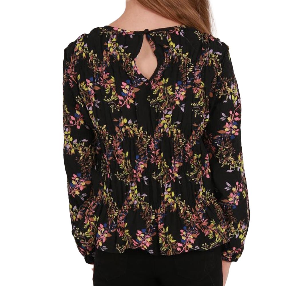 Vero Moda T-Shirt Manches Longues Noir à Motifs Fille Vero Moda Lova