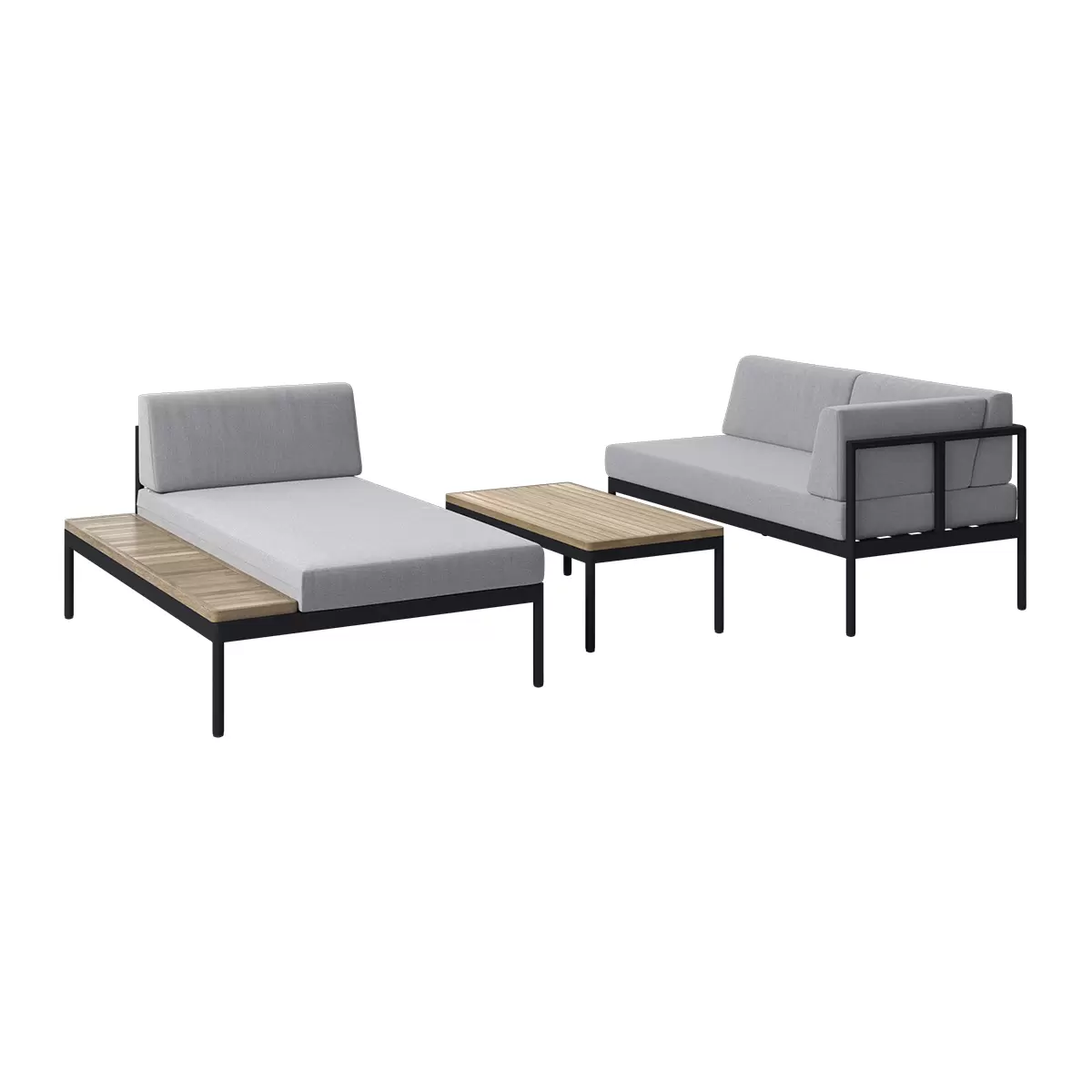 Beldano Loungegarnitur Casablanca 3-teilig braun,grau