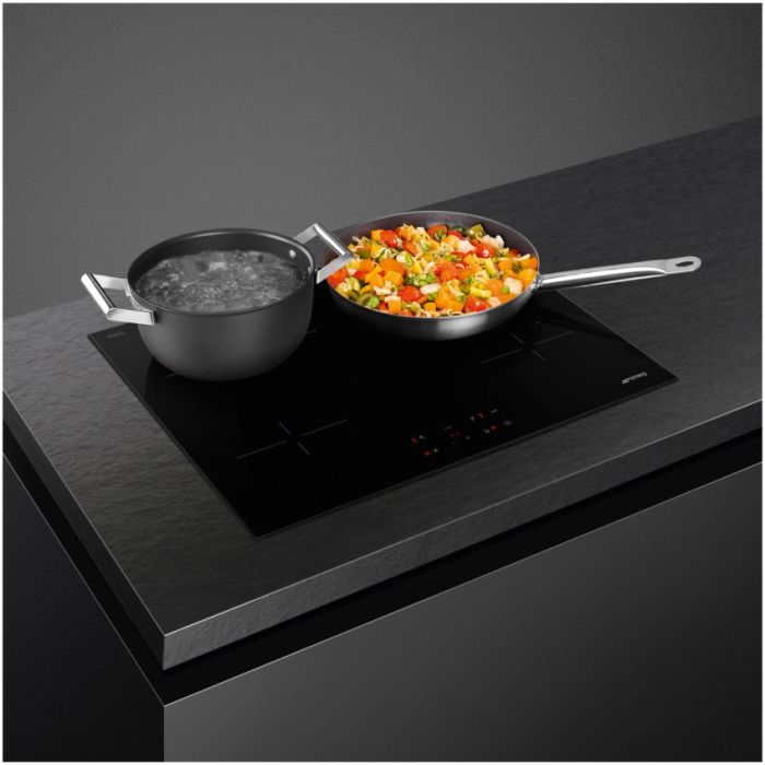 SMEG Glaskeramik-Kochfeld SE264TD1 schwarz