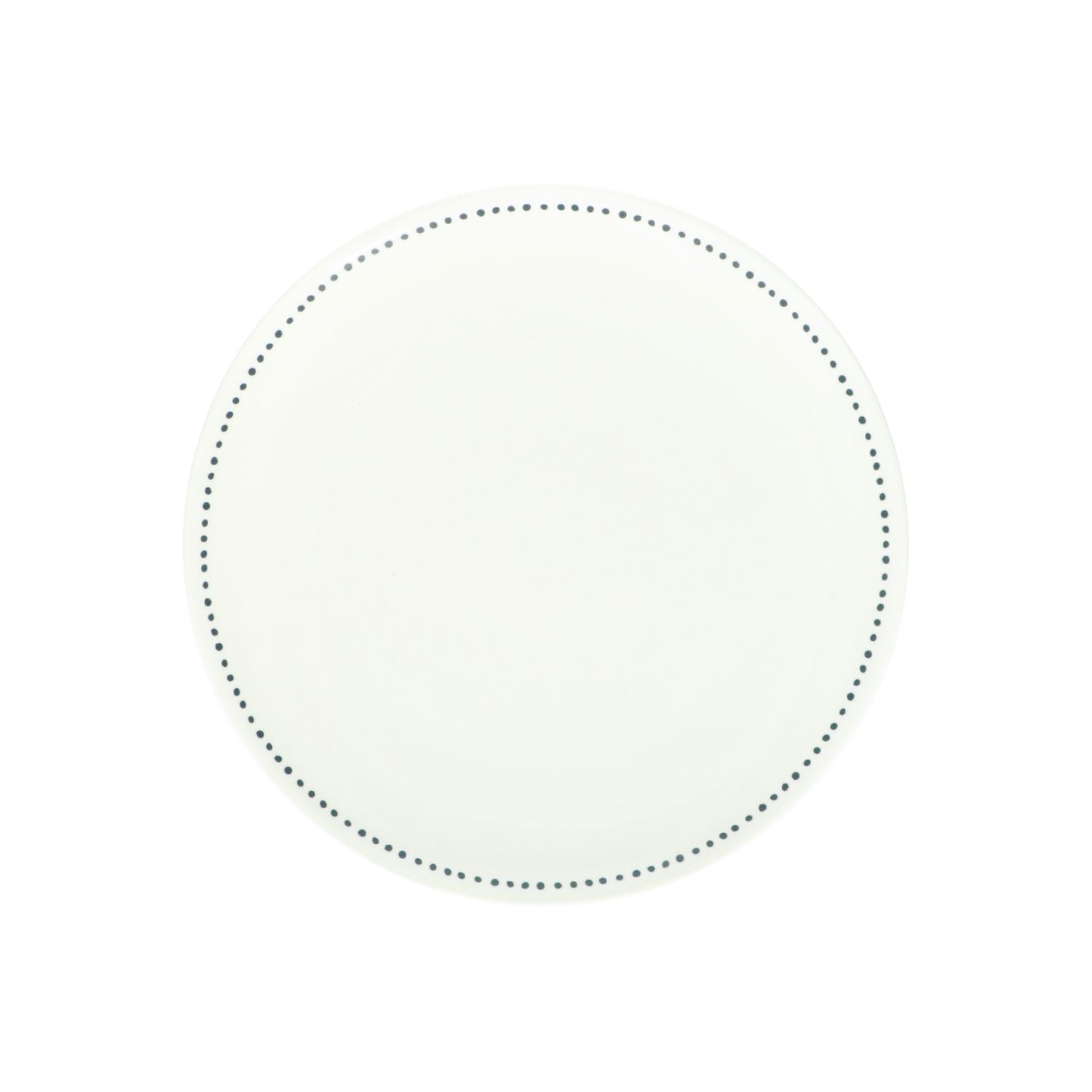 Ontbijtbord met blauwe stip, organisch, porselein, Ø 20 cm