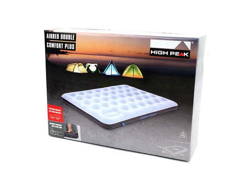 High Peak Luftbett Comfort Plus Double, Atmungsaktives und bequemes Gästebett