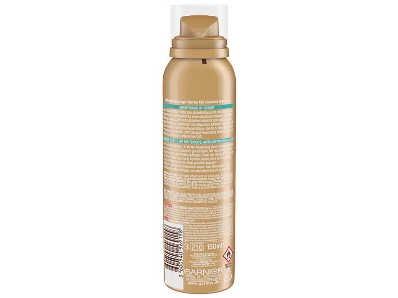 Garnier Ambre Solaire Selbstbräuner Natural Bronzer Selbstb Selbstbräunungs-Spray für eine natürlich aussehende und gleichmässige Bräune am ganzen Körper