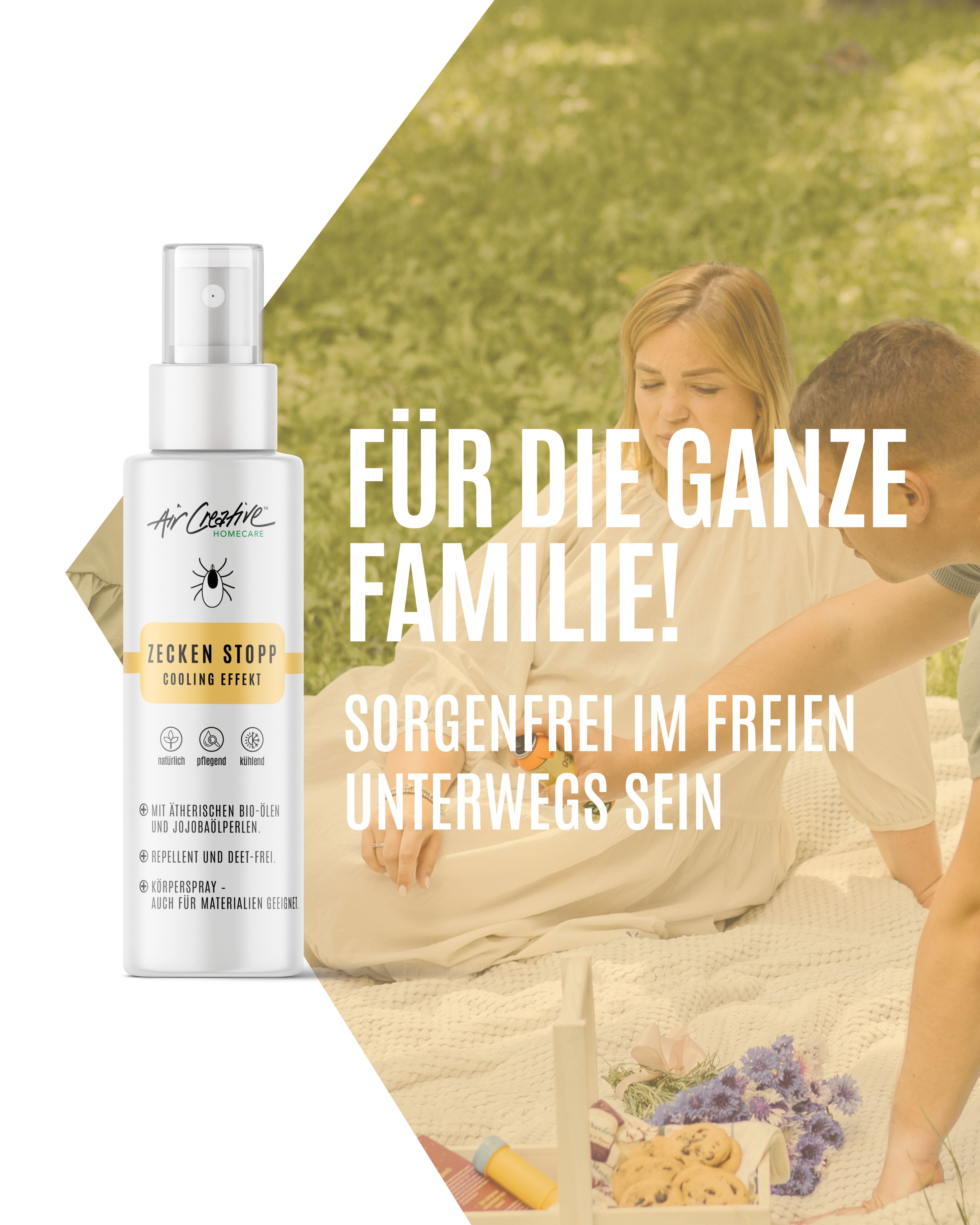 Air Creative - ZECKEN STOPP, Körperspray, DDET-frei