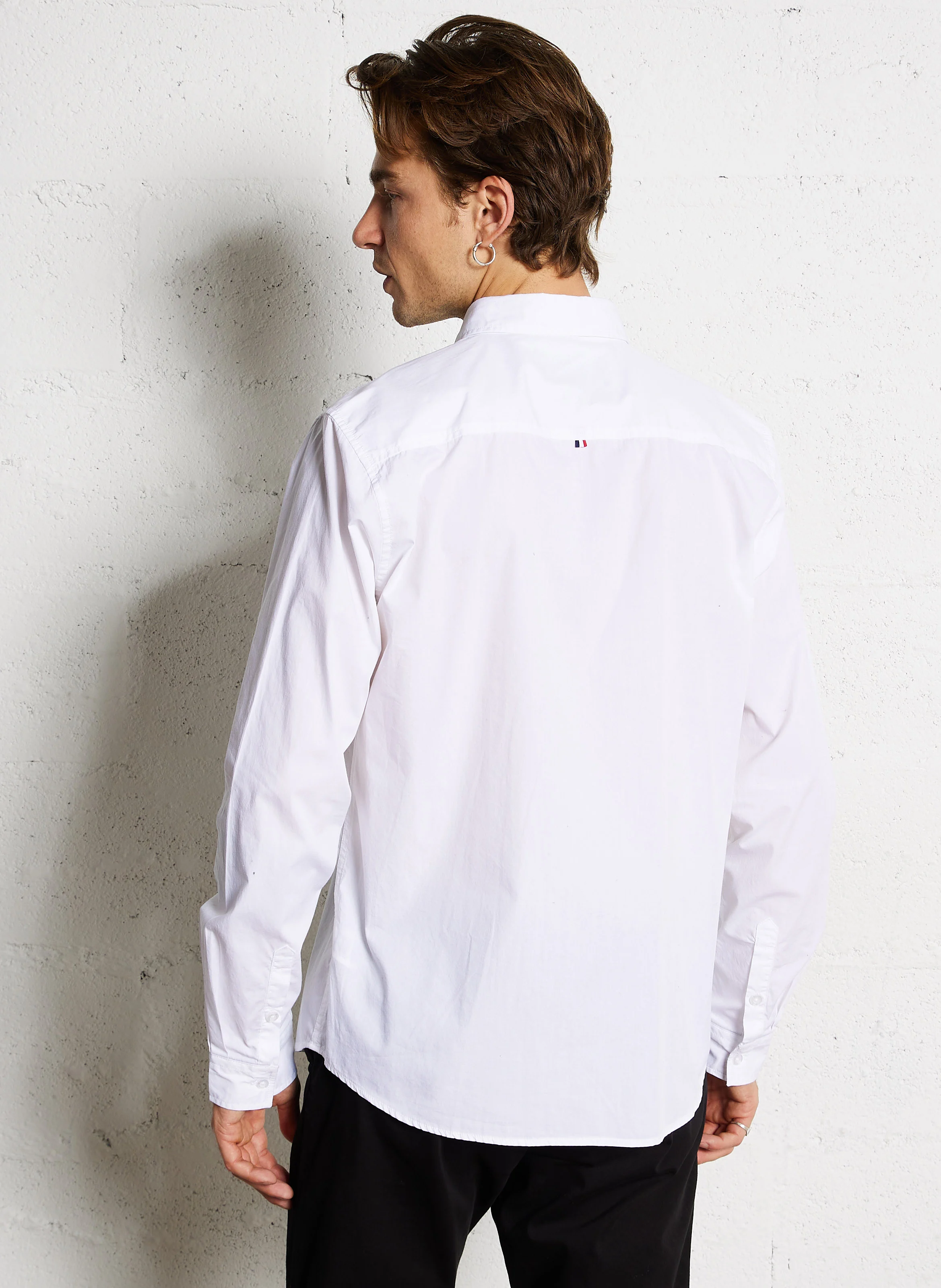 PRESTA - Chemise col classique en coton | Blanc