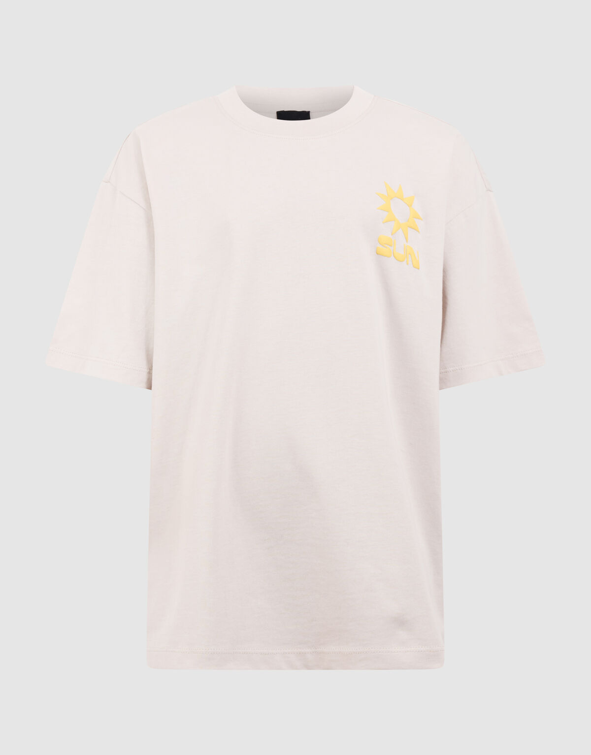 Oversized Sun Artwork T-shirt Beige