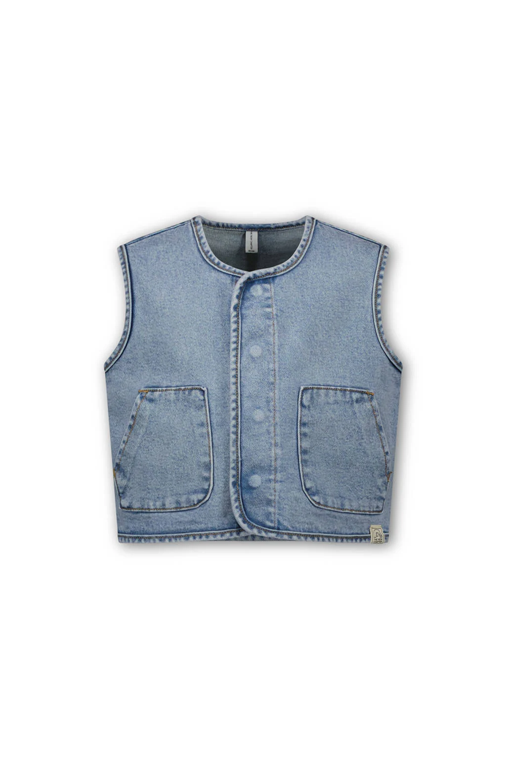 The New Chapter gilet light blue denim