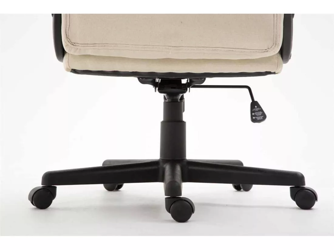 Chaise de bureau - Tissu & Blanc - Crème - XL Sparta