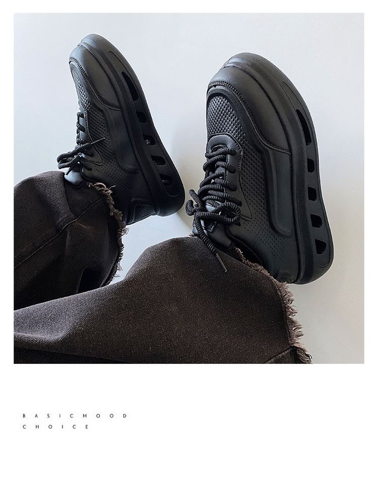 HANO - Applique veter-platform sneakers