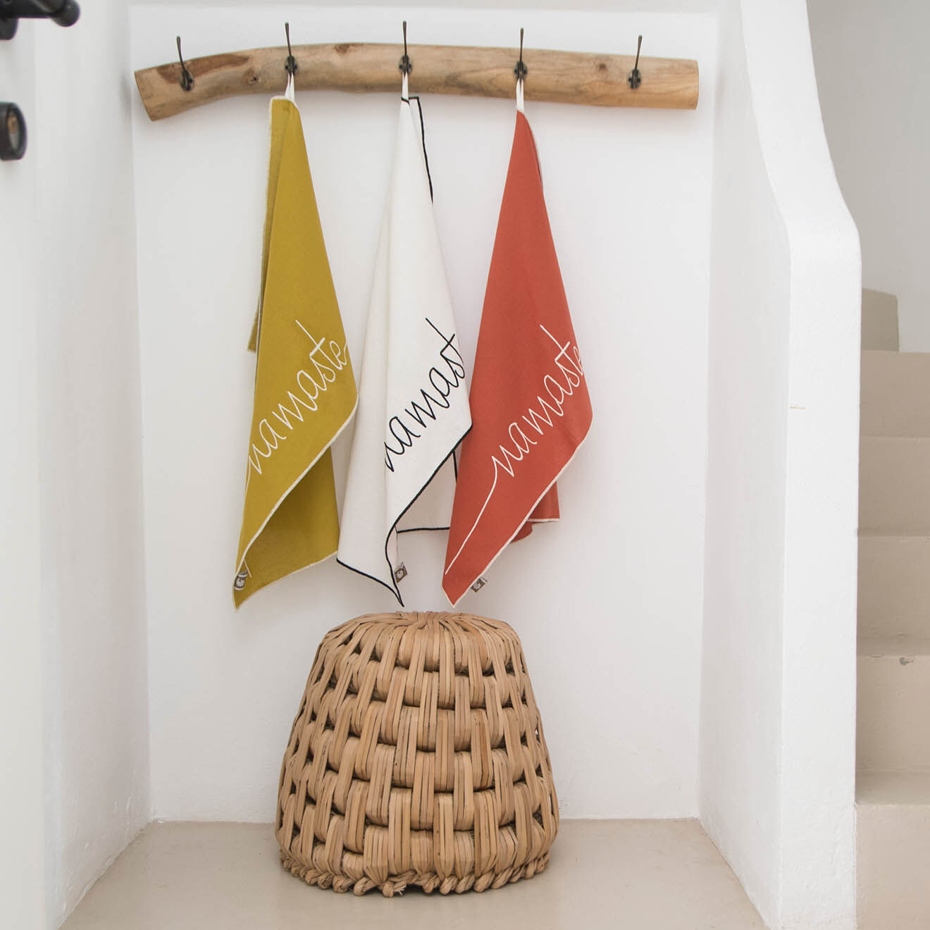 Febronie 2 Torchons en Coton Namaste jaune zest - 50x75 cm