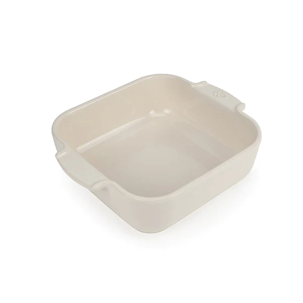 Plat four carré céramique écru 21 cm Peugeot