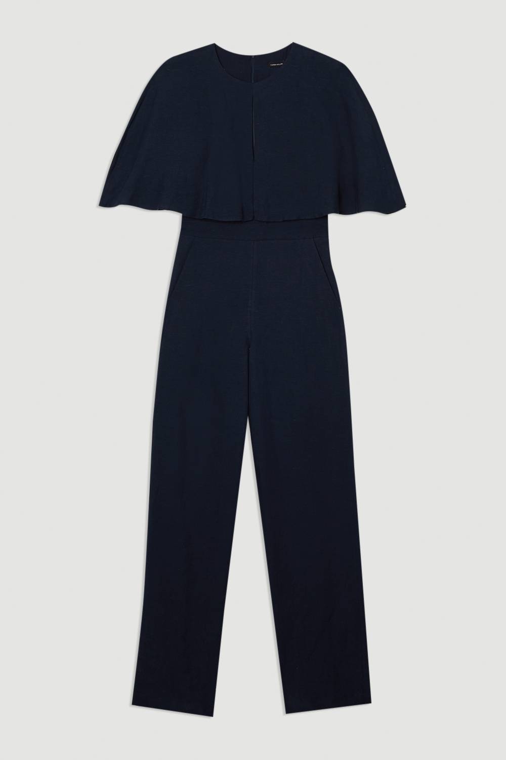 KarenMillen Combinaison cape dramatique en lin sur mesure haut de gamme