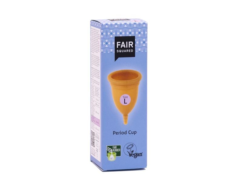 Fair Squared Menstruationstasse Grösse L 1 Stück Plastikfreier Menstruationscup aus fair gehandeltem Naturkautschuk
