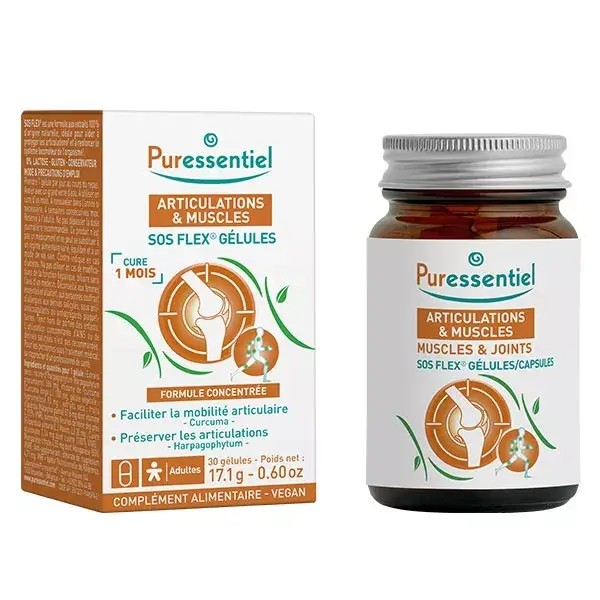 Puressentiel Articulações e Músculos SOS Flex 30 cápsulas
