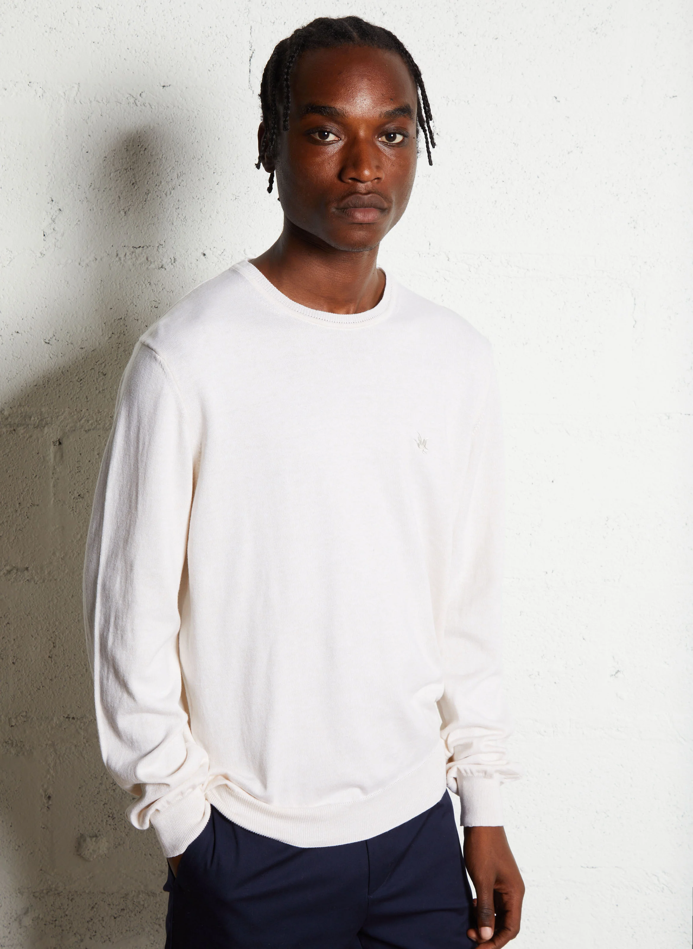 U TOGS - Pull col rond droit en coton | Beige