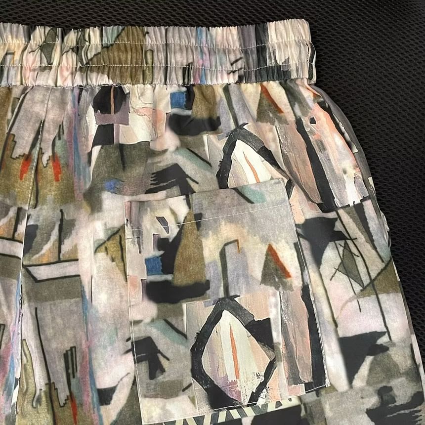 Zoslane - Shorts met trekkoord en print