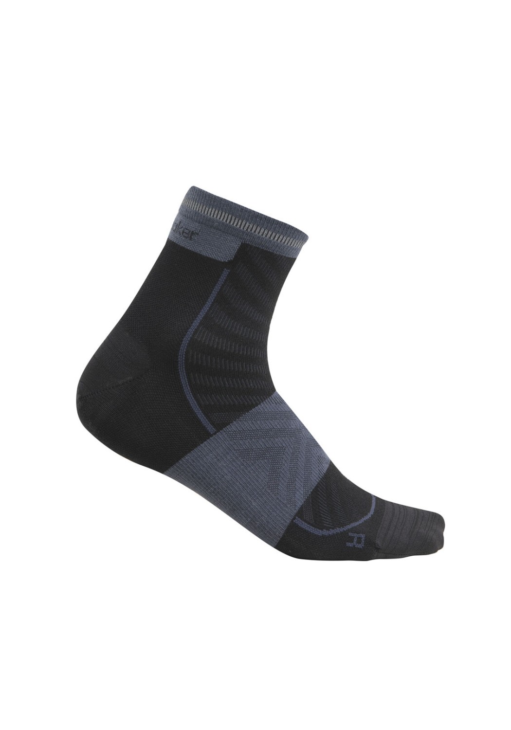 Icebreaker Herren-Sportsocken Merino Run  Ultralight Mini Socks Black/Graphite