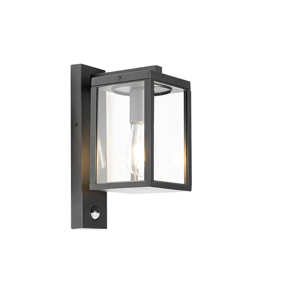 Qazqa buitenlampen met sensor charlois zwart e27