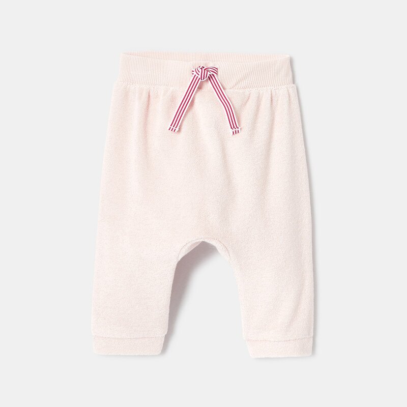 Pantalon de jogging uni en éponge rose naissance Absorba Rose